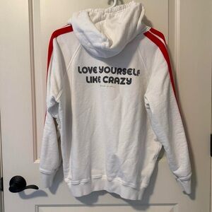 Spiritual Gangster White Hoodie with Gold Accents